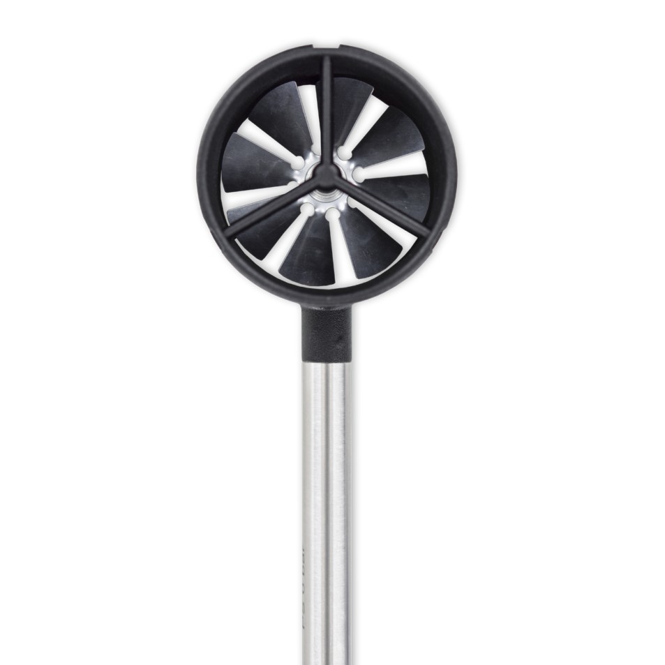 Digital vane anemometer for air