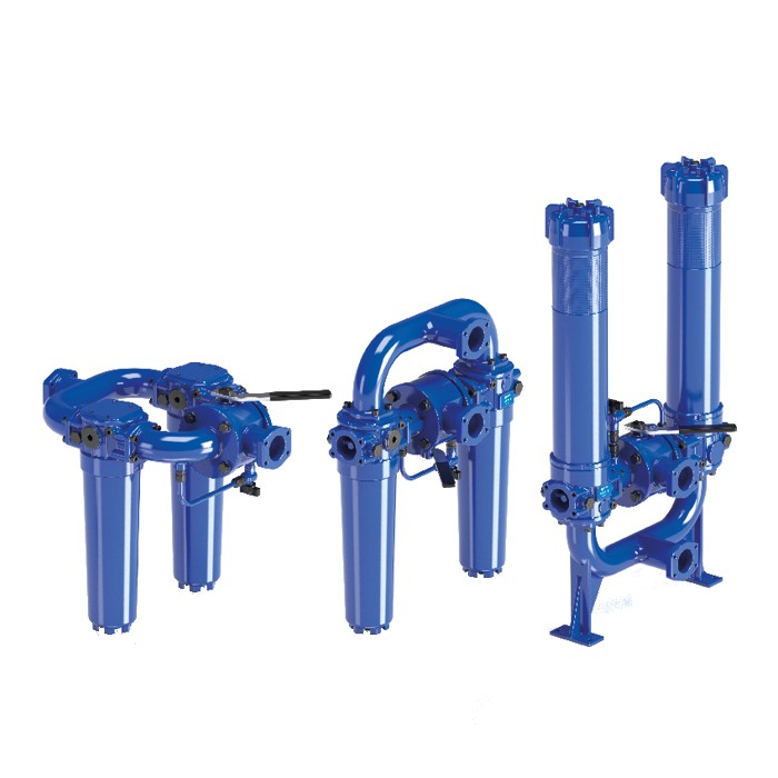 Duplex in-line filters up to 16 bar, for medium flow rates